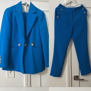 Blue Suit Blazer & Pants | Size 6